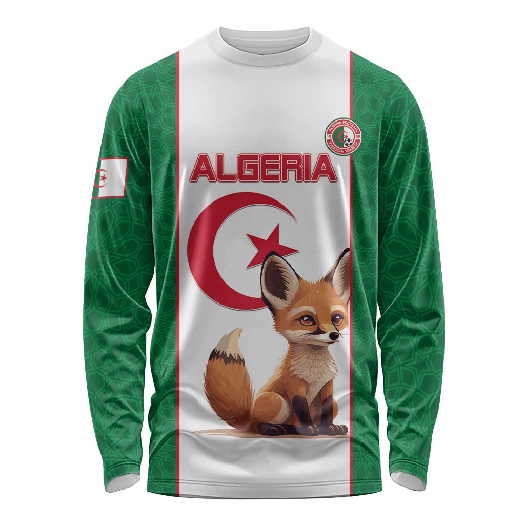 Custom Algeria Football Long Sleeve Shirt Go Fennec Foxes - Wonder Print Shop