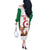 Custom Algeria Football Off The Shoulder Long Sleeve Dress Go Fennec Foxes - Wonder Print Shop