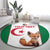 Custom Algeria Football Round Carpet Go Fennec Foxes - Wonder Print Shop