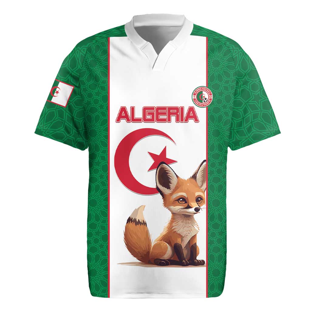 Custom Algeria Football Rugby Jersey Go Fennec Foxes - Wonder Print Shop