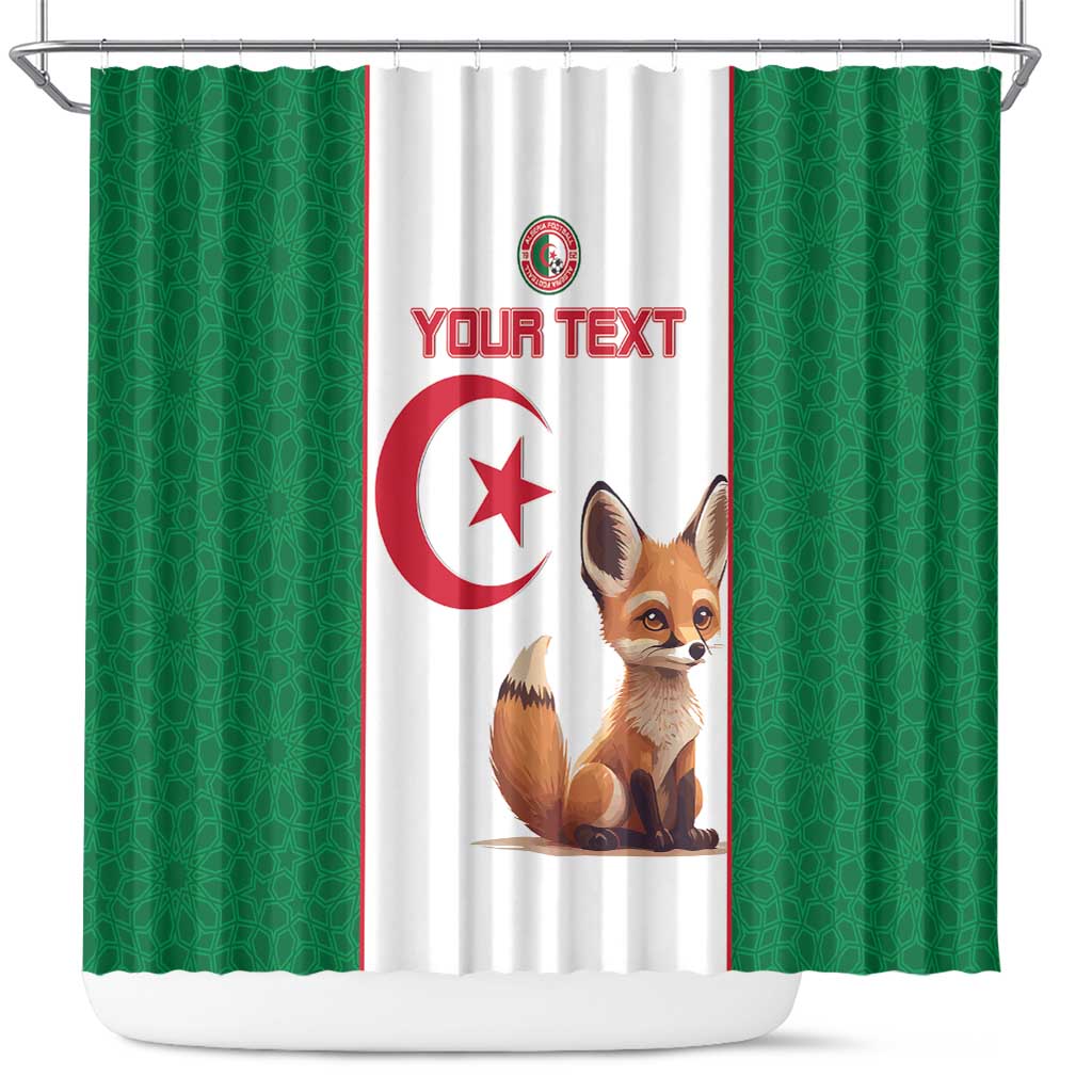 Custom Algeria Football Shower Curtain Go Fennec Foxes - Wonder Print Shop