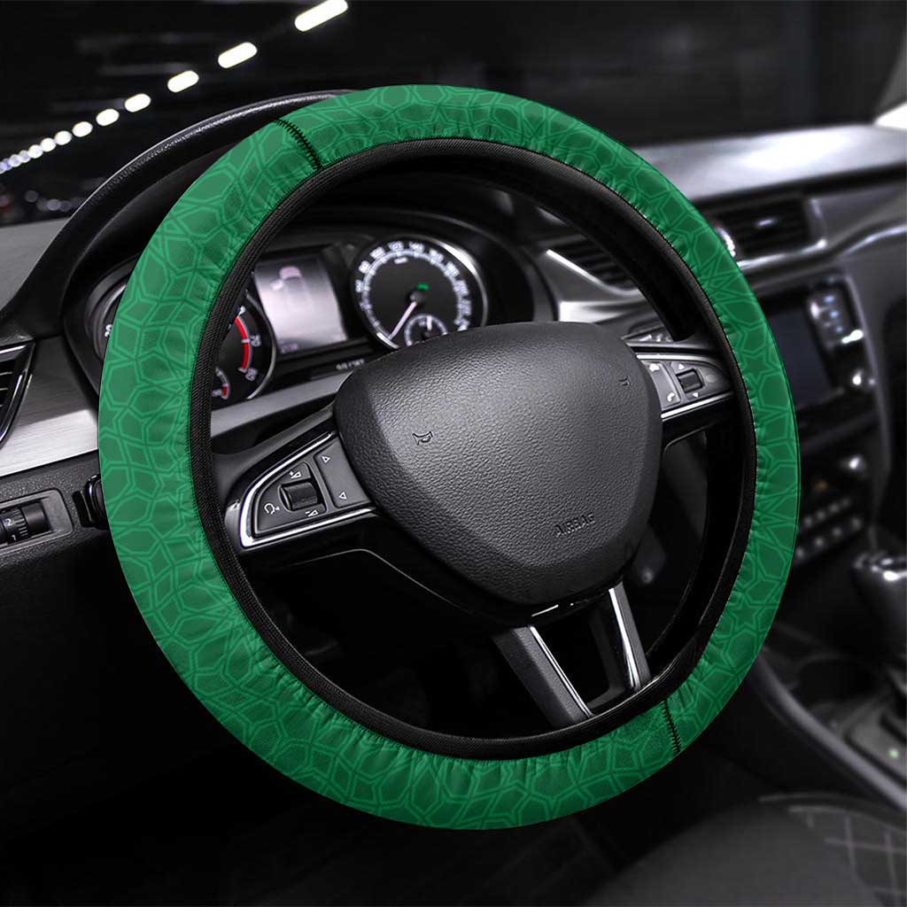 Algeria Football Steering Wheel Cover Go Fennec Foxes - Wonder Print Shop