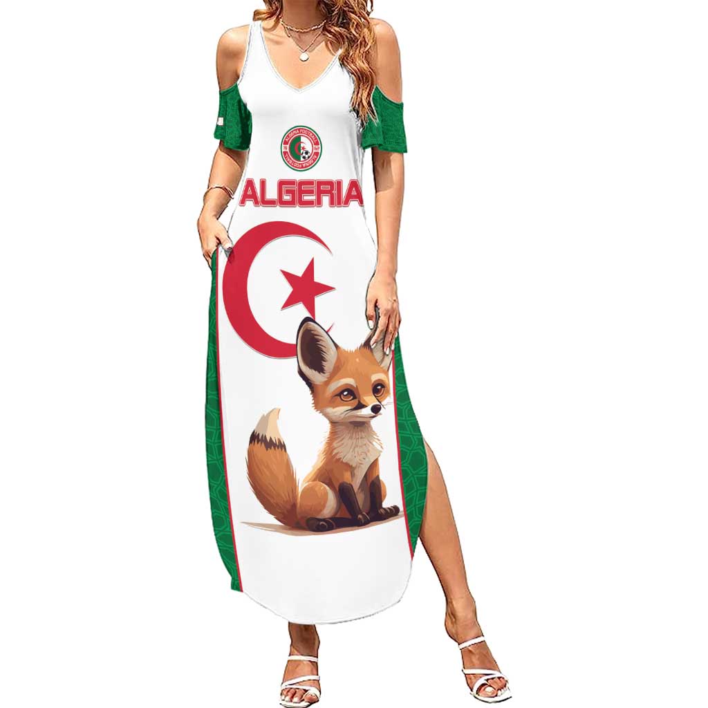 Custom Algeria Football Summer Maxi Dress Go Fennec Foxes - Wonder Print Shop