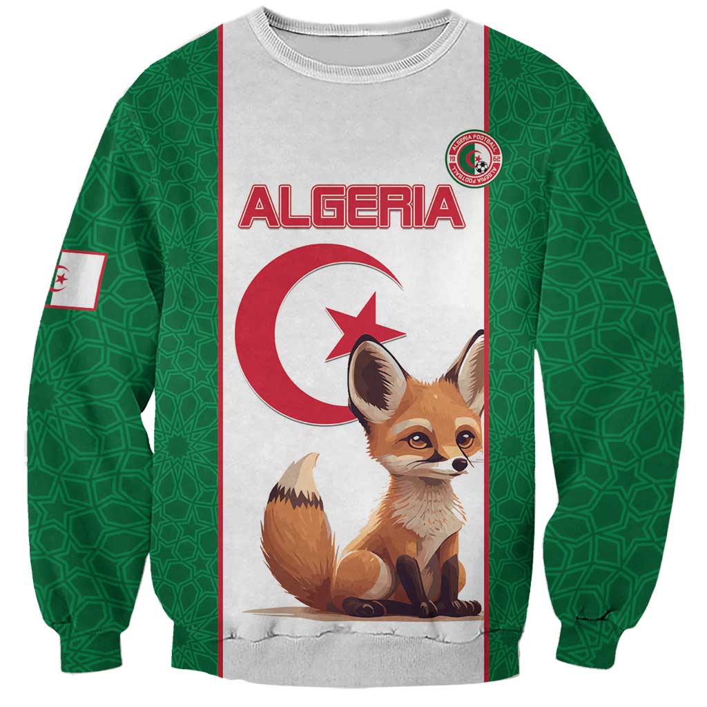 Custom Algeria Football Sweatshirt Go Fennec Foxes - Wonder Print Shop