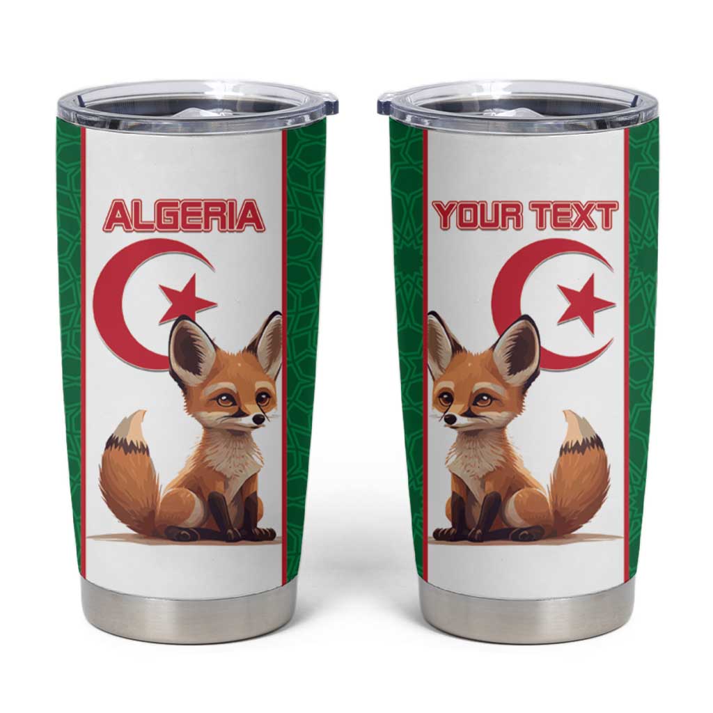 Custom Algeria Football Tumbler Cup Go  Fennec Foxes - Wonder Print Shop