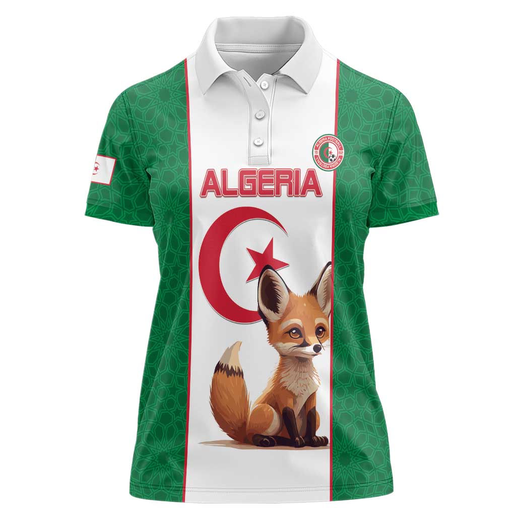 Custom Algeria Football Women Polo Shirt Go Fennec Foxes - Wonder Print Shop