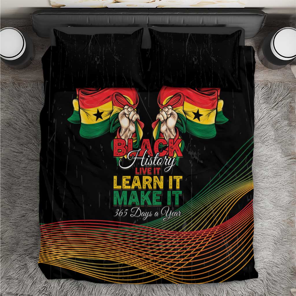 Ghana Black History Month Bedding Set Live It Learn It Make It - Wonder Print Shop