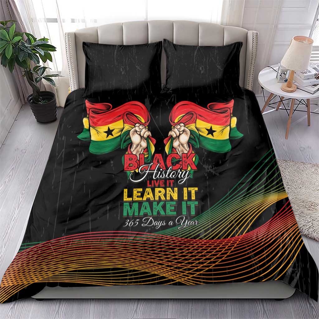 Ghana Black History Month Bedding Set Live It Learn It Make It - Wonder Print Shop