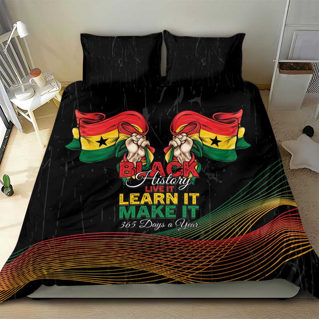 Ghana Black History Month Bedding Set Live It Learn It Make It - Wonder Print Shop