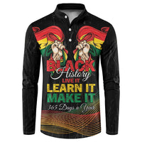 Personalized Ghana Black History Month Button Sweatshirt Live It Learn It Make It