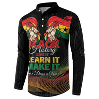 Personalized Ghana Black History Month Button Sweatshirt Live It Learn It Make It