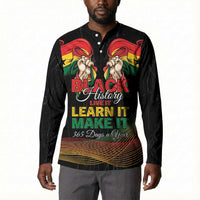 Personalized Ghana Black History Month Button Sweatshirt Live It Learn It Make It