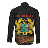 Personalized Ghana Black History Month Long Sleeve Button Shirt Live It Learn It Make It - Wonder Print Shop