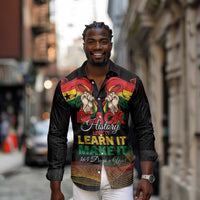 Personalized Ghana Black History Month Long Sleeve Button Shirt Live It Learn It Make It - Wonder Print Shop