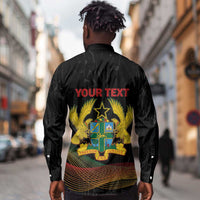 Personalized Ghana Black History Month Long Sleeve Button Shirt Live It Learn It Make It - Wonder Print Shop