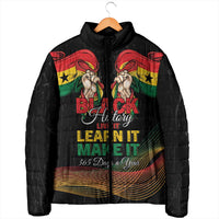 Personalized Ghana Black History Month Padded Jacket Live It Learn It Make It - Wonder Print Shop