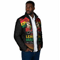 Personalized Ghana Black History Month Padded Jacket Live It Learn It Make It - Wonder Print Shop
