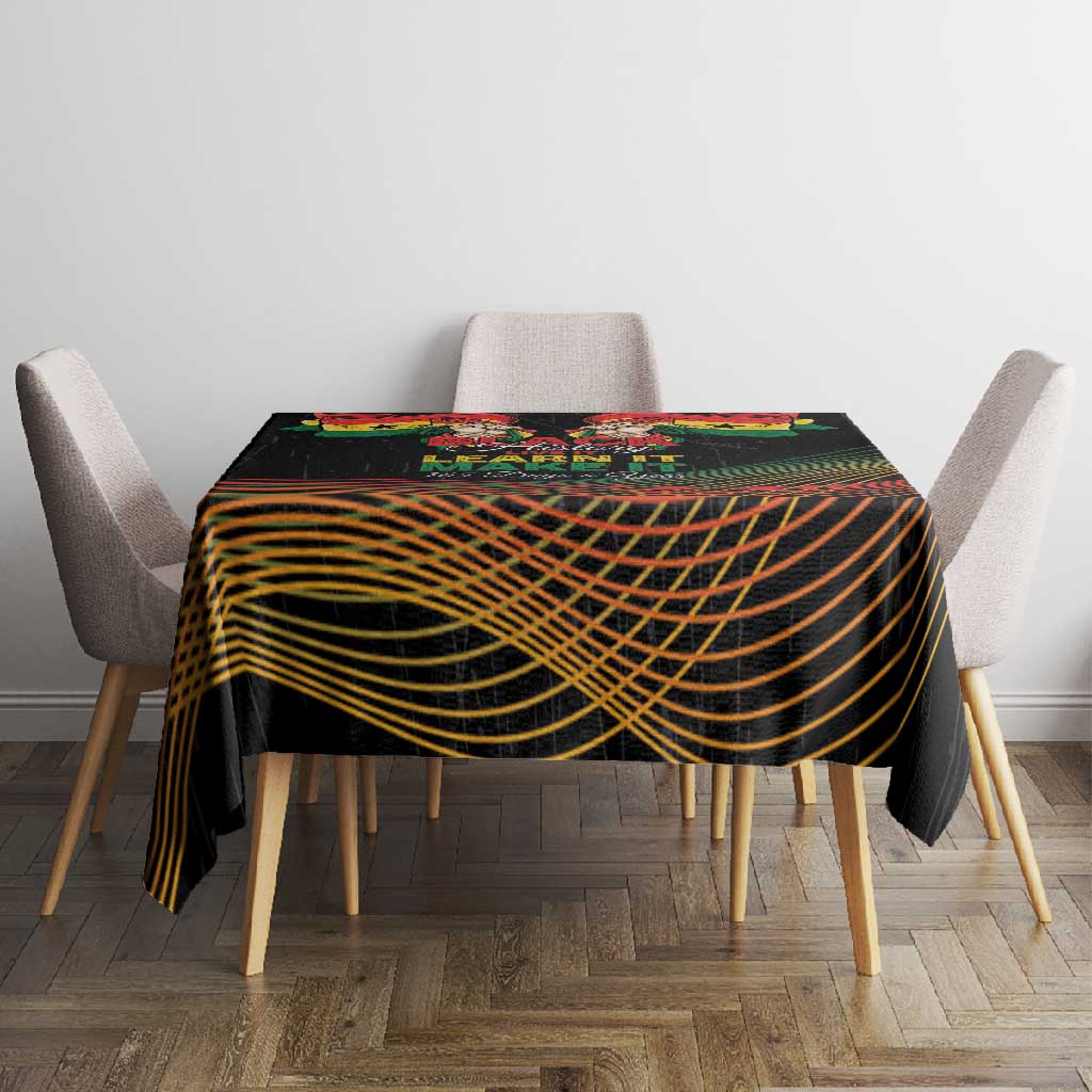 Ghana Black History Month Tablecloth Live It Learn It Make It - Wonder Print Shop