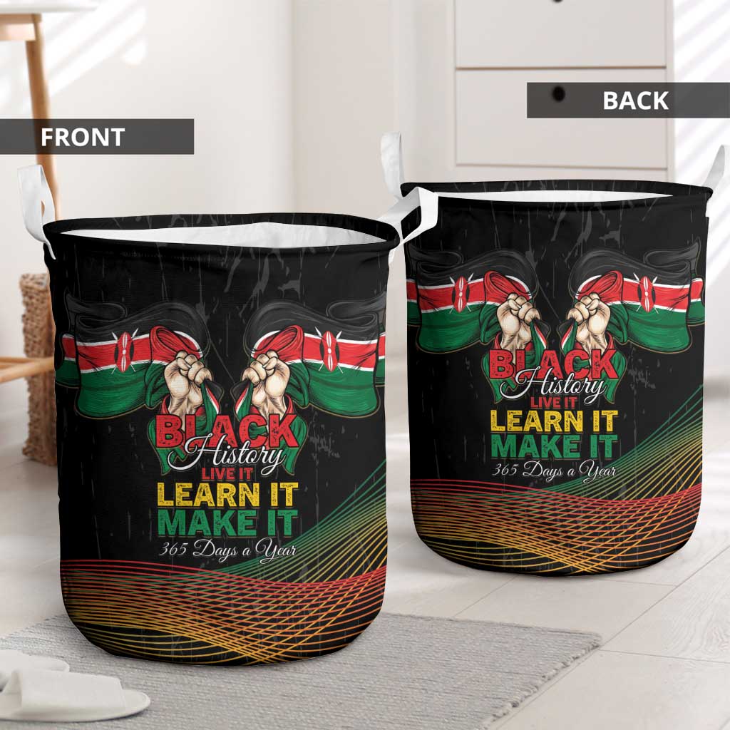 Kenya Black History Month Laundry Basket Live It Learn It Make It - Wonder Print Shop