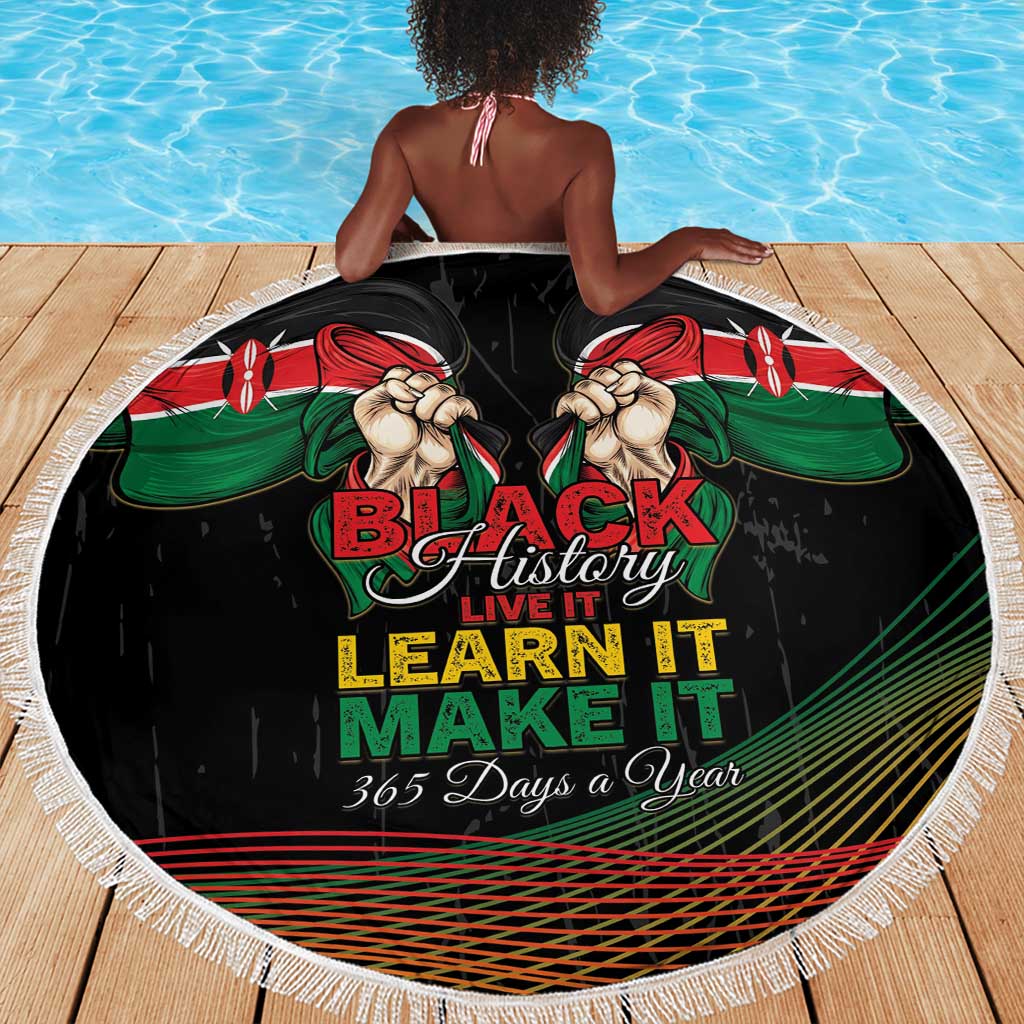Kenya Black History Month Beach Blanket Live It Learn It Make It - Wonder Print Shop