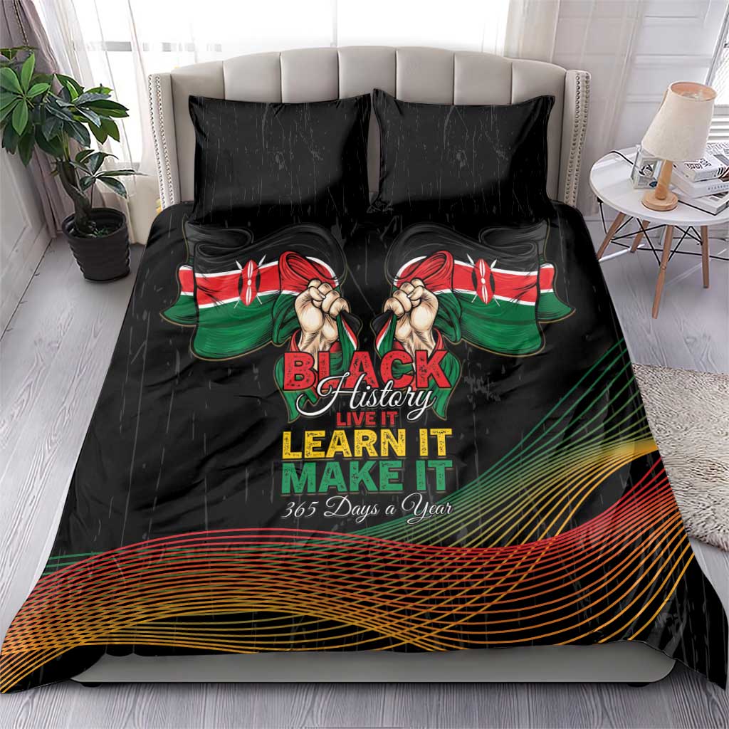 Kenya Black History Month Bedding Set Live It Learn It Make It - Wonder Print Shop