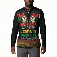 Personalized Kenya Black History Month Button Sweatshirt Live It Learn It Make It