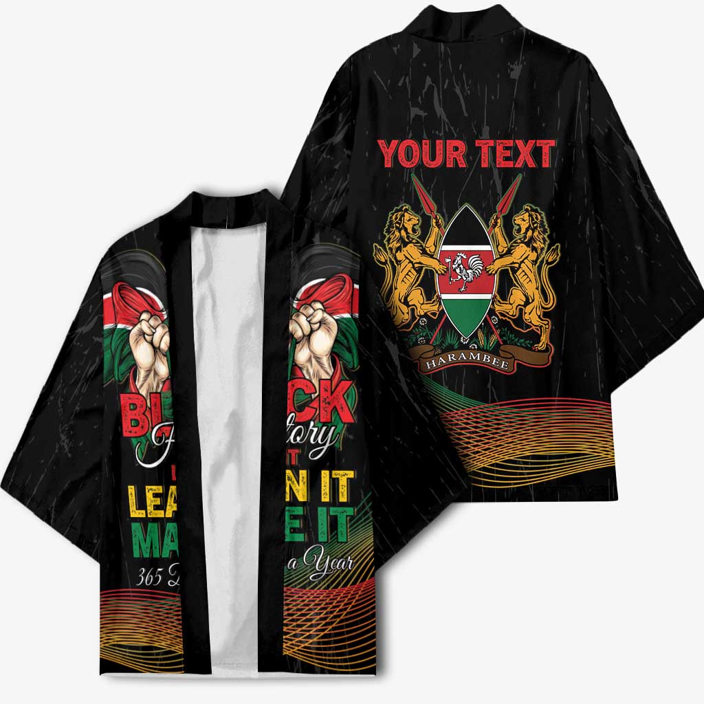 Personalized Kenya Black History Month Kimono Live It Learn It Make It - Wonder Print Shop