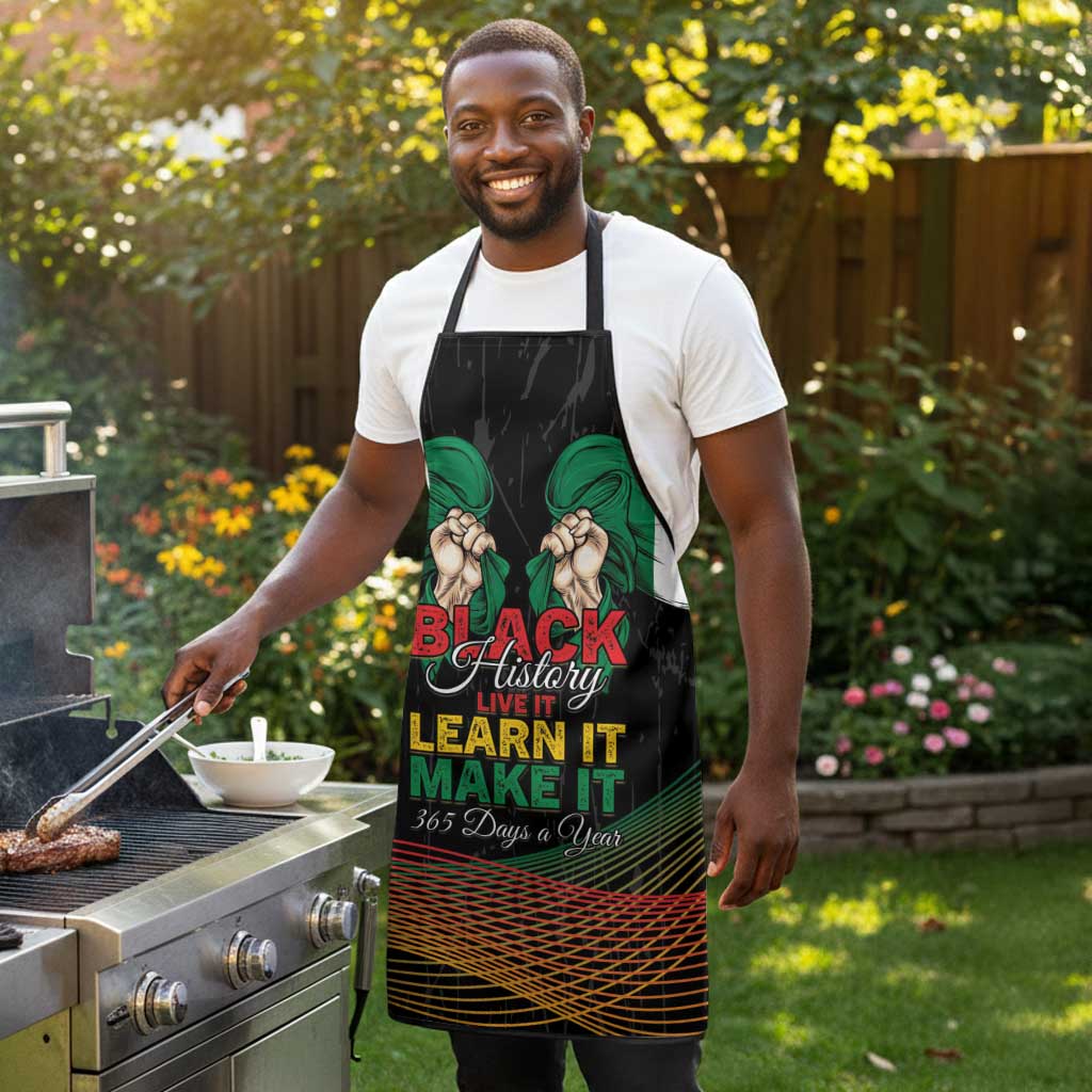 Nigeria Black History Month Apron Live It Learn It Make It - Wonder Print Shop