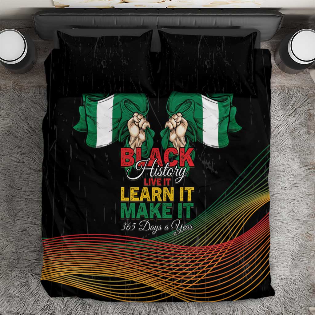 Nigeria Black History Month Bedding Set Live It Learn It Make It - Wonder Print Shop