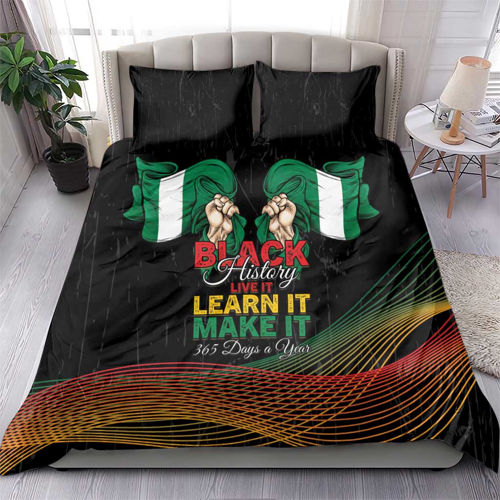 Nigeria Black History Month Bedding Set Live It Learn It Make It - Wonder Print Shop
