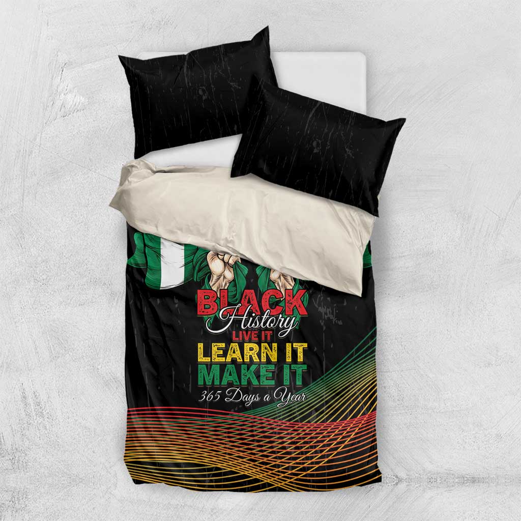 Nigeria Black History Month Bedding Set Live It Learn It Make It - Wonder Print Shop