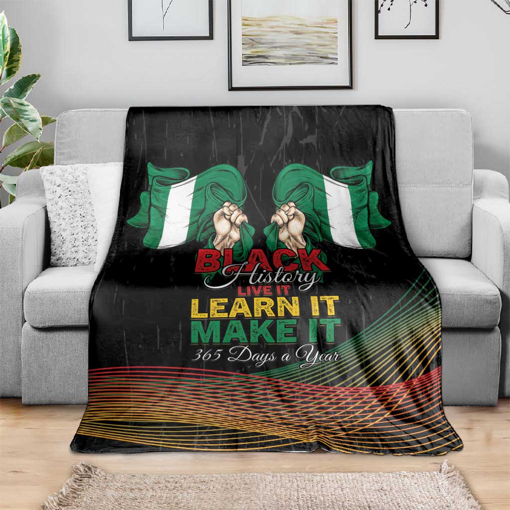 Nigeria Black History Month Blanket Live It Learn It Make It - Wonder Print Shop