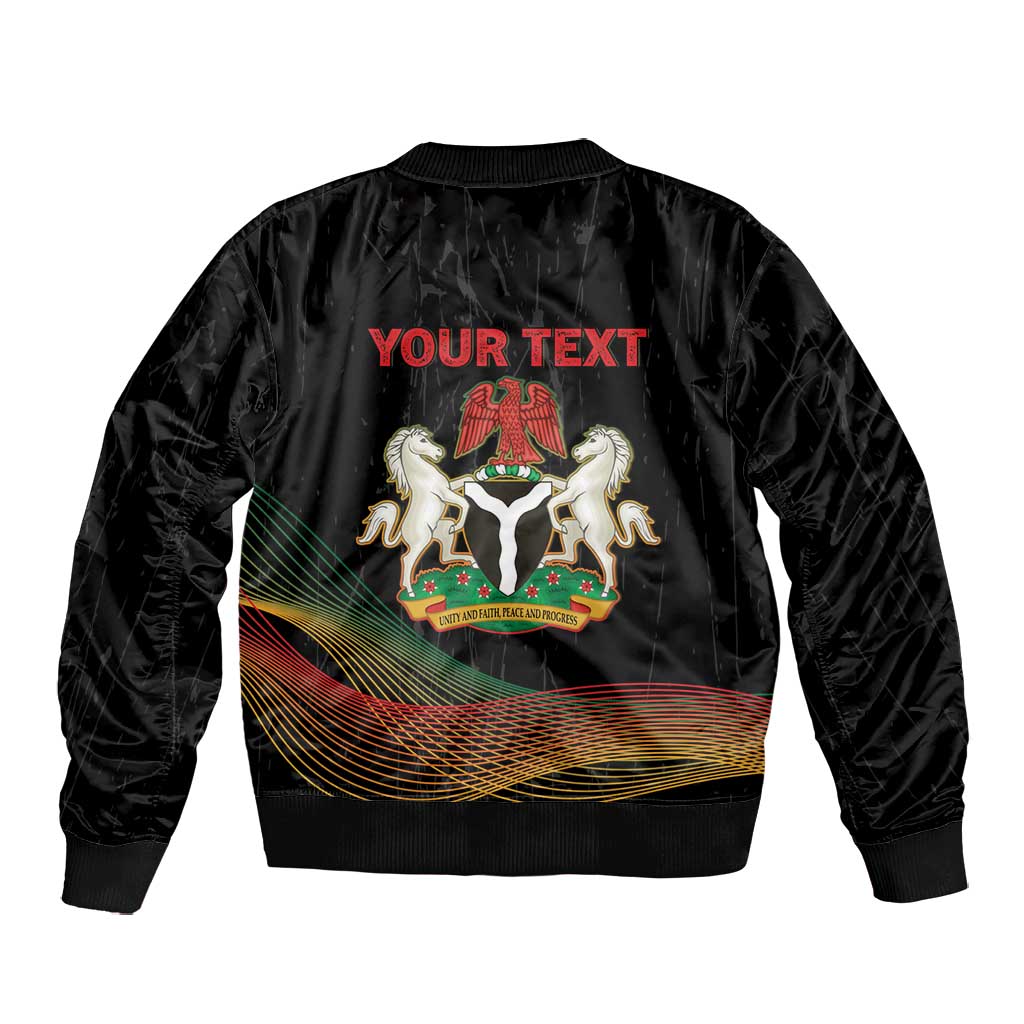 Personalized Nigeria Black History Month Bomber Jacket Live It Learn It Make It - Wonder Print Shop
