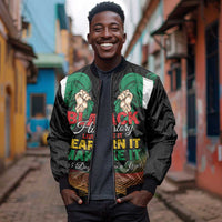 Personalized Nigeria Black History Month Bomber Jacket Live It Learn It Make It - Wonder Print Shop