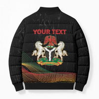 Personalized Nigeria Black History Month Bomber Puffer Jacket Live It Learn It Make It - Wonder Print Shop