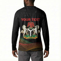 Personalized Nigeria Black History Month Button Sweatshirt Live It Learn It Make It