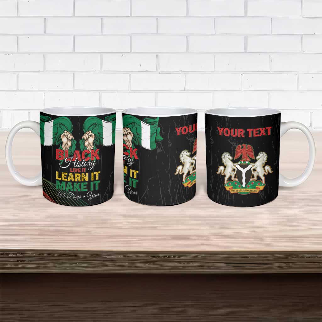 Personalized Nigeria Black History Month Ceramic Mug Live It Learn It Make It - Wonder Print Shop