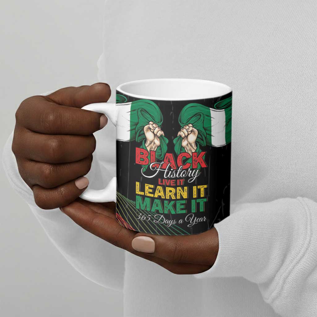 Personalized Nigeria Black History Month Ceramic Mug Live It Learn It Make It - Wonder Print Shop