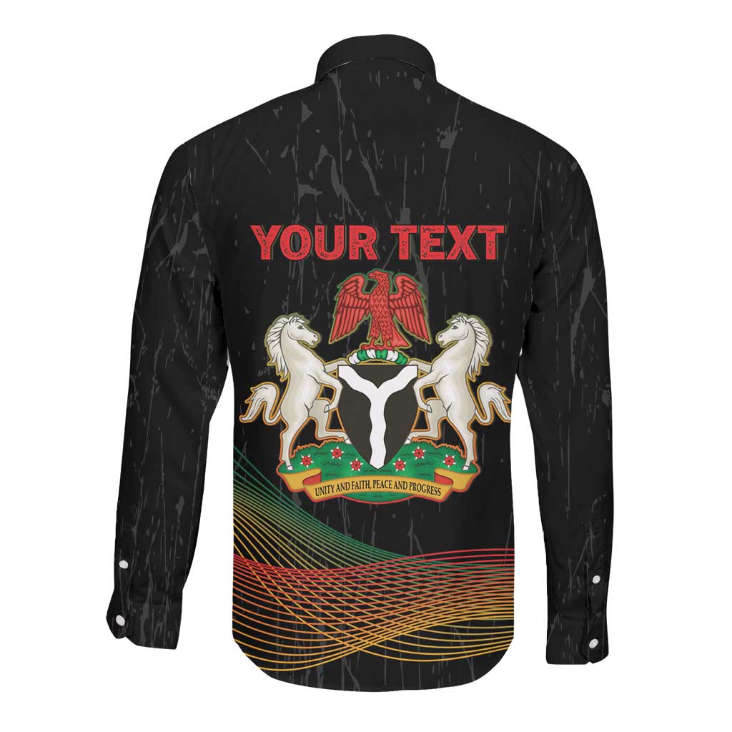 Personalized Nigeria Black History Month Long Sleeve Button Shirt Live It Learn It Make It - Wonder Print Shop