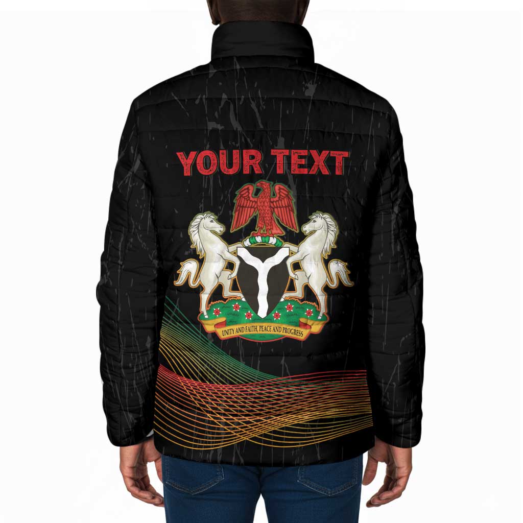 Personalized Nigeria Black History Month Padded Jacket Live It Learn It Make It - Wonder Print Shop