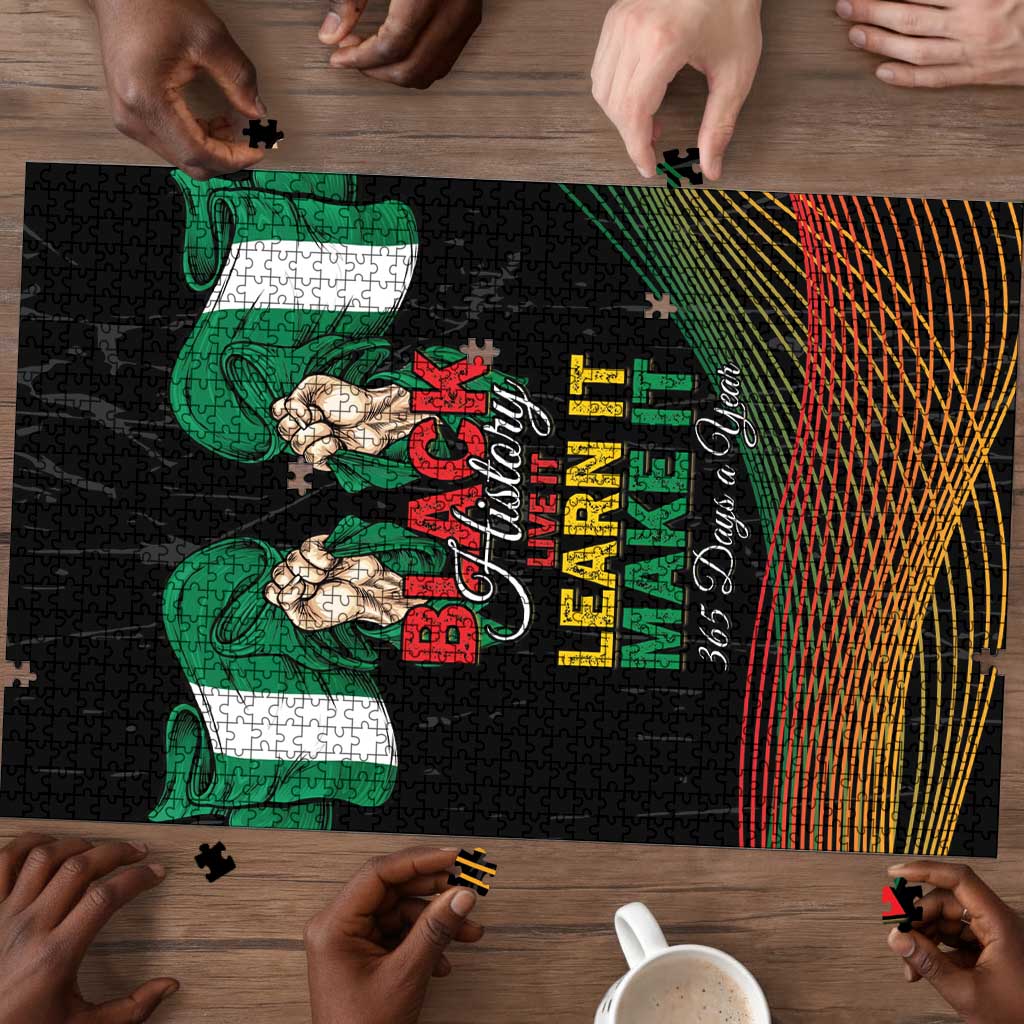 Nigeria Black History Month Puzzle Live It Learn It Make It - Wonder Print Shop