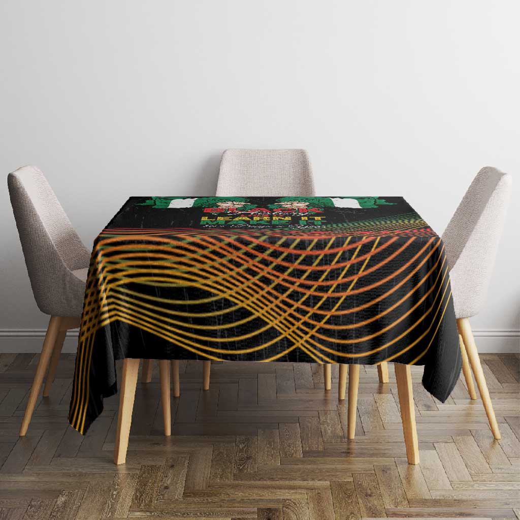 Nigeria Black History Month Tablecloth Live It Learn It Make It - Wonder Print Shop