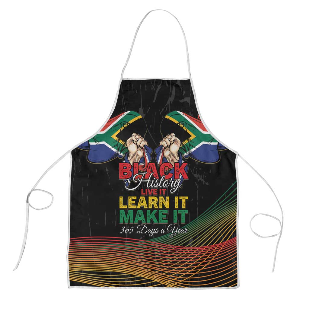 South Africa Black History Month Apron Live It Learn It Make It - Wonder Print Shop