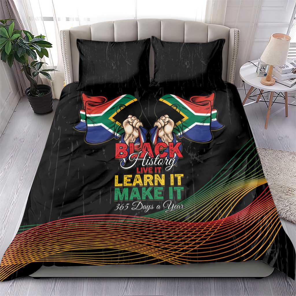 South Africa Black History Month Bedding Set Live It Learn It Make It - Wonder Print Shop