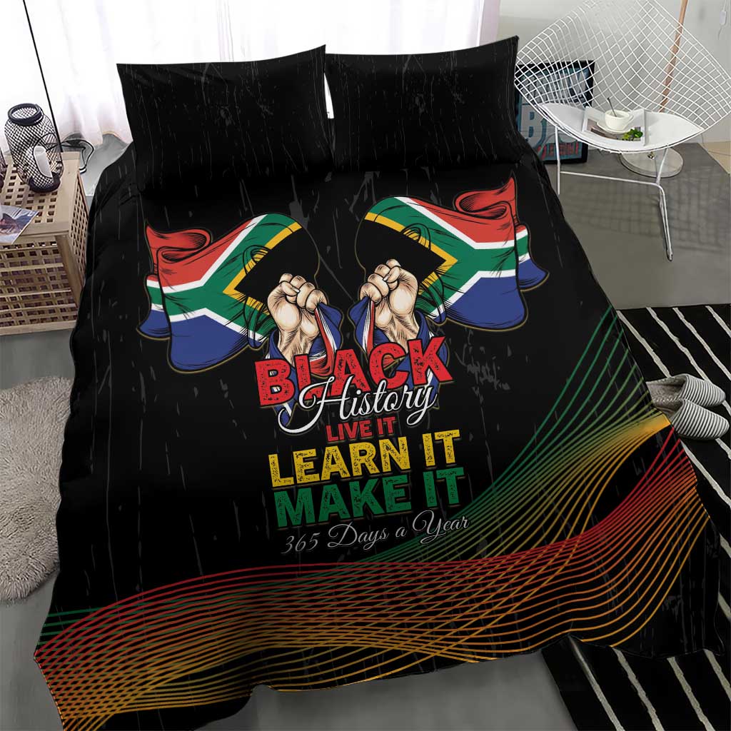 South Africa Black History Month Bedding Set Live It Learn It Make It - Wonder Print Shop