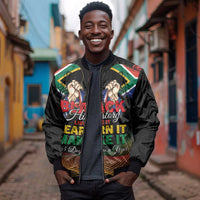 Personalized South Africa Black History Month Bomber Jacket Live It Learn It Make It - Wonder Print Shop