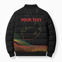 Personalized South Africa Black History Month Bomber Puffer Jacket Live It Learn It Make It - Wonder Print Shop