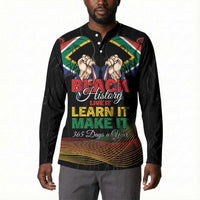 Personalized South Africa Black History Month Button Sweatshirt Live It Learn It Make It