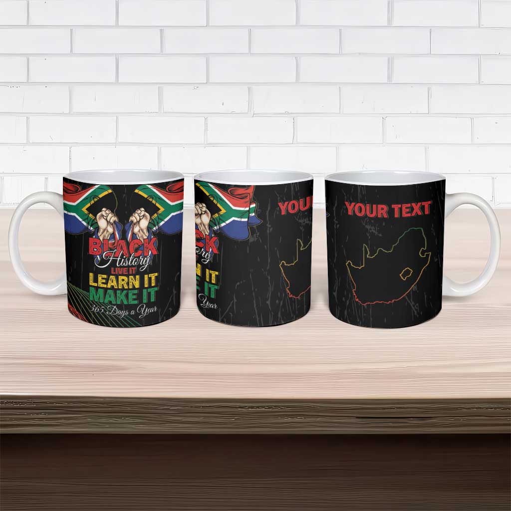 Personalized South Africa Black History Month Ceramic Mug Live It Learn It Make It - Wonder Print Shop