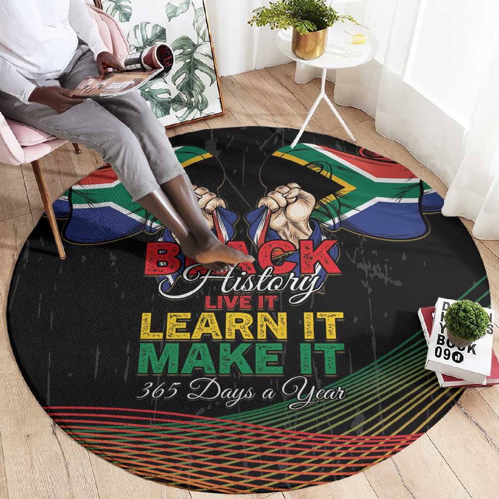 South Africa Black History Month Round Carpet Live It Learn It Make It - Wonder Print Shop